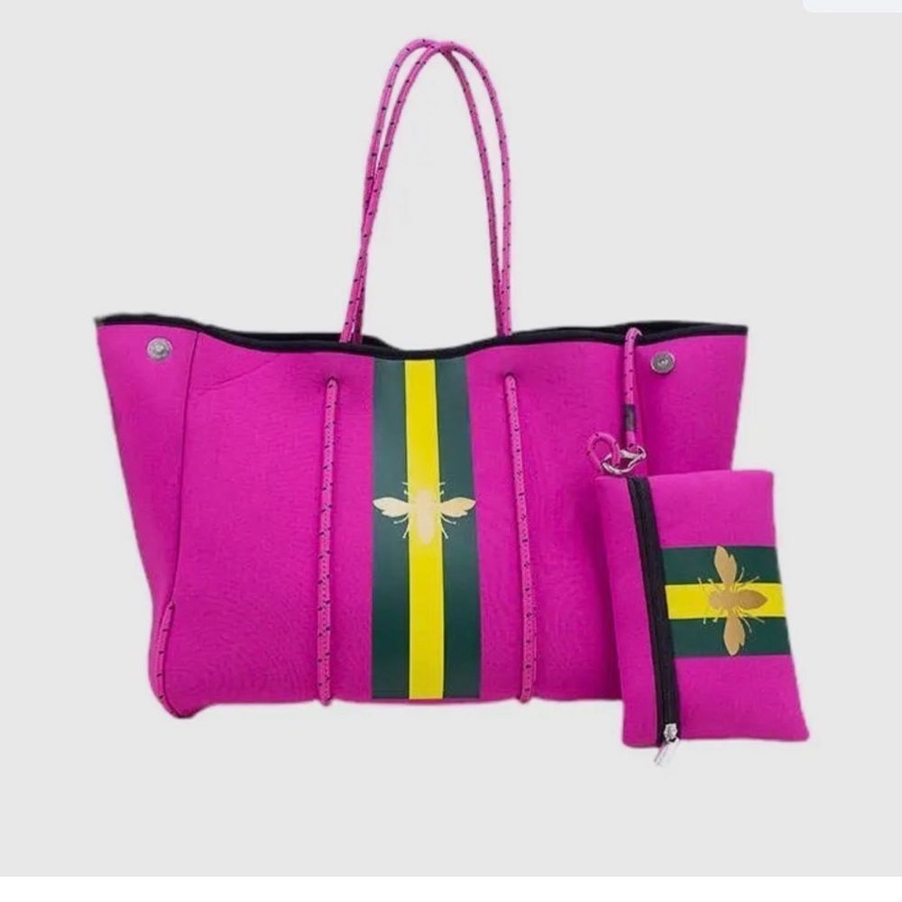 Pink Tote Bag with Pouch
